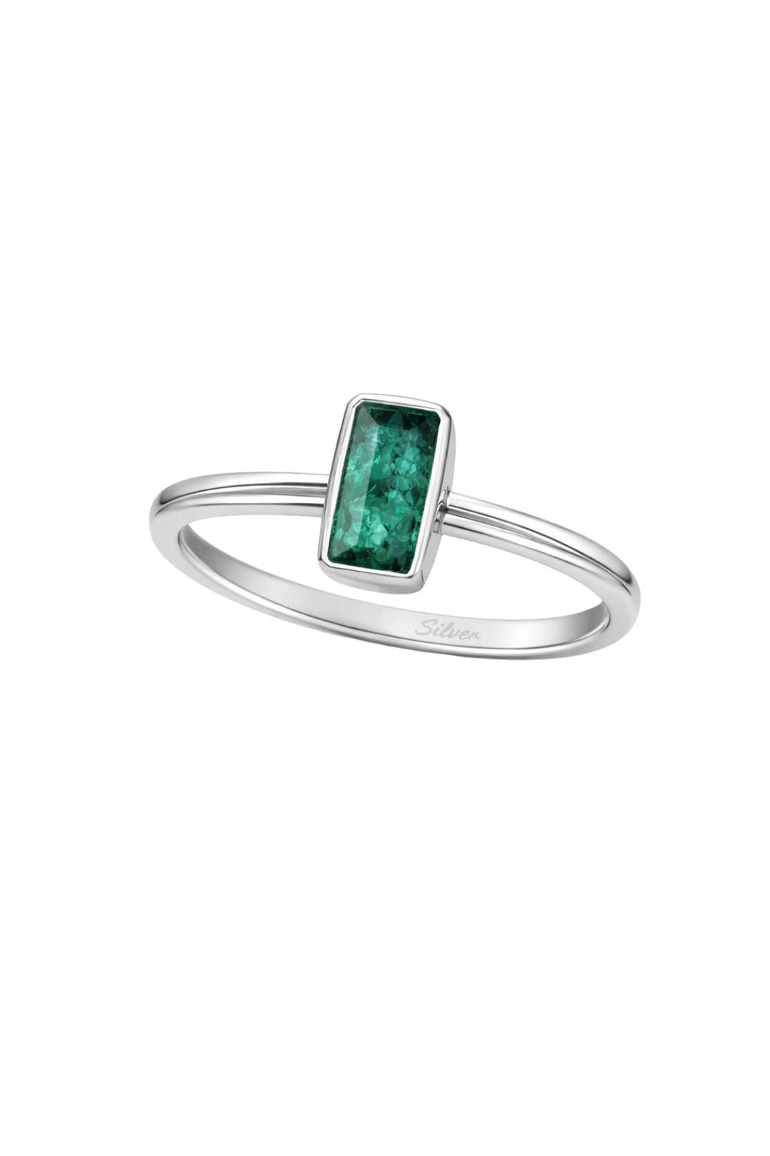 Raw Emerald Sterling Silver Ring Handmade Natural Gemstone Jewelry