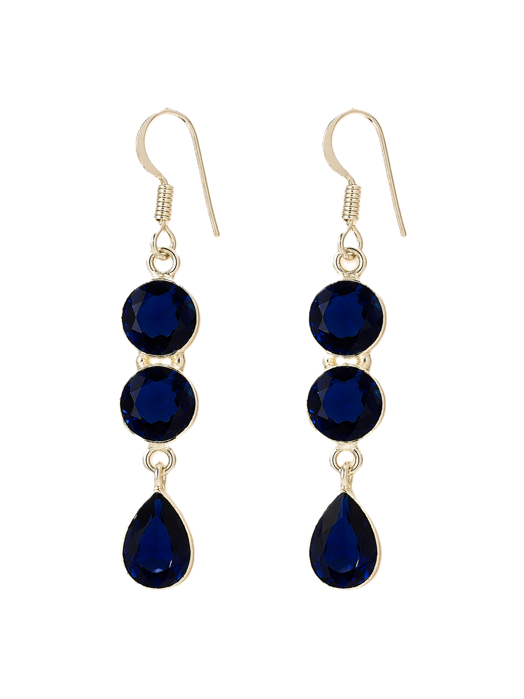 Sapphire Midnight Echo Dangle Earrings