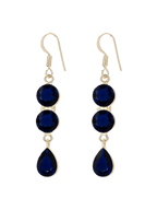 Sapphire Midnight Echo Dangle Earrings