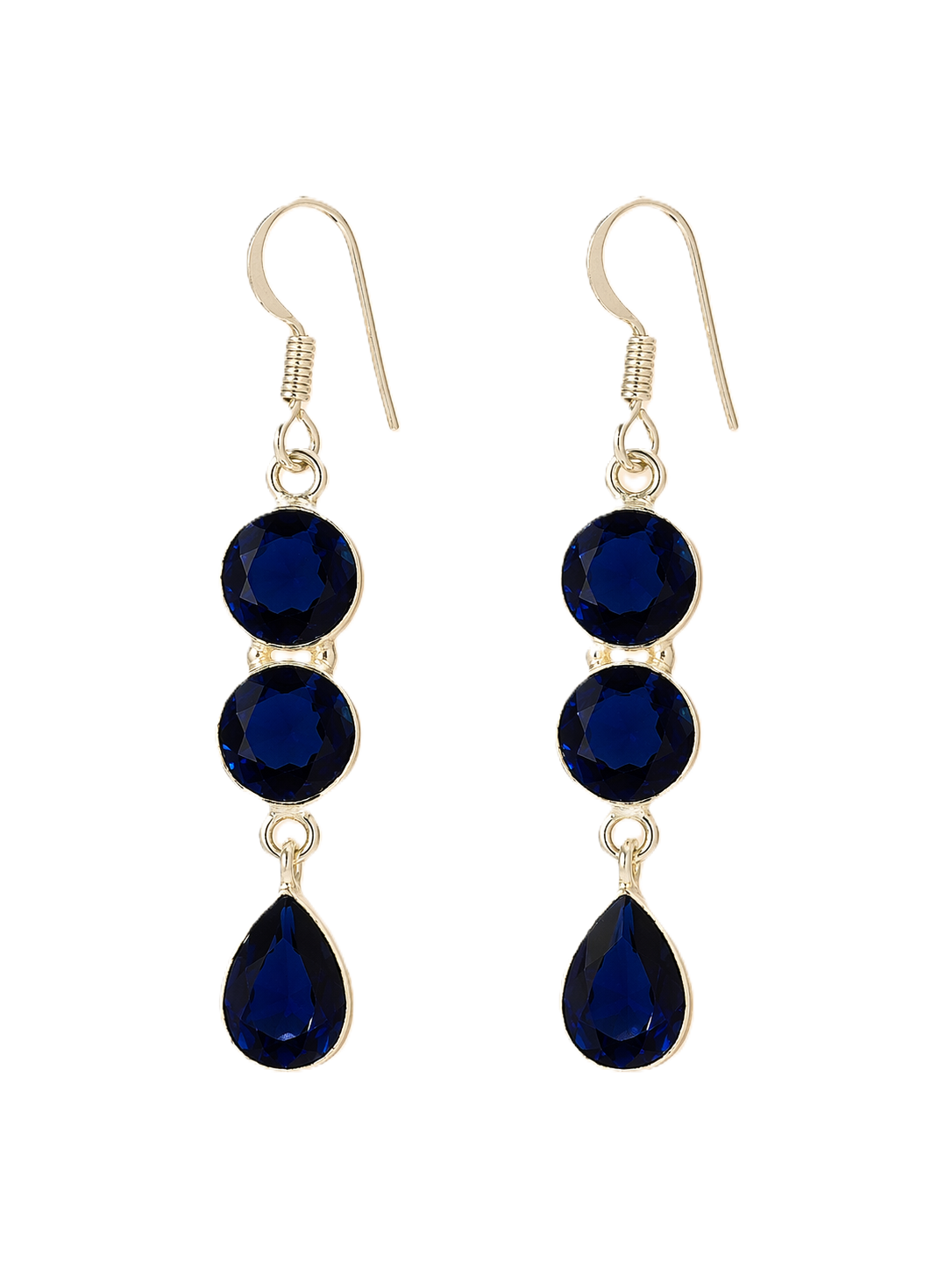 Sapphire Midnight Echo Dangle Earrings