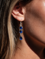 Sapphire Midnight Echo Dangle Earrings