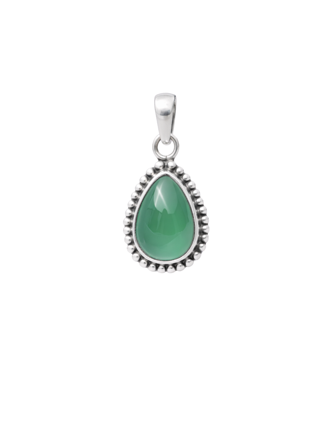 Green Onyx Emerald Mist Teardrop Pendant