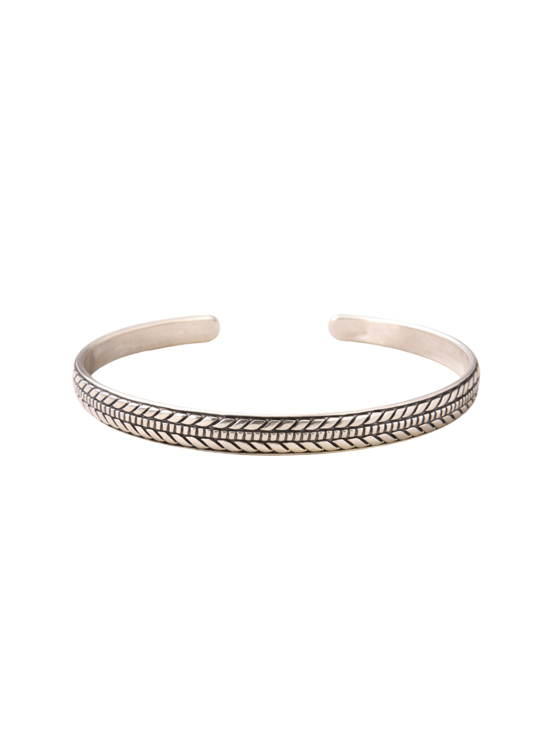 Handcrafted Sterling Silver Bangle Adjustable Unisex Bracelet