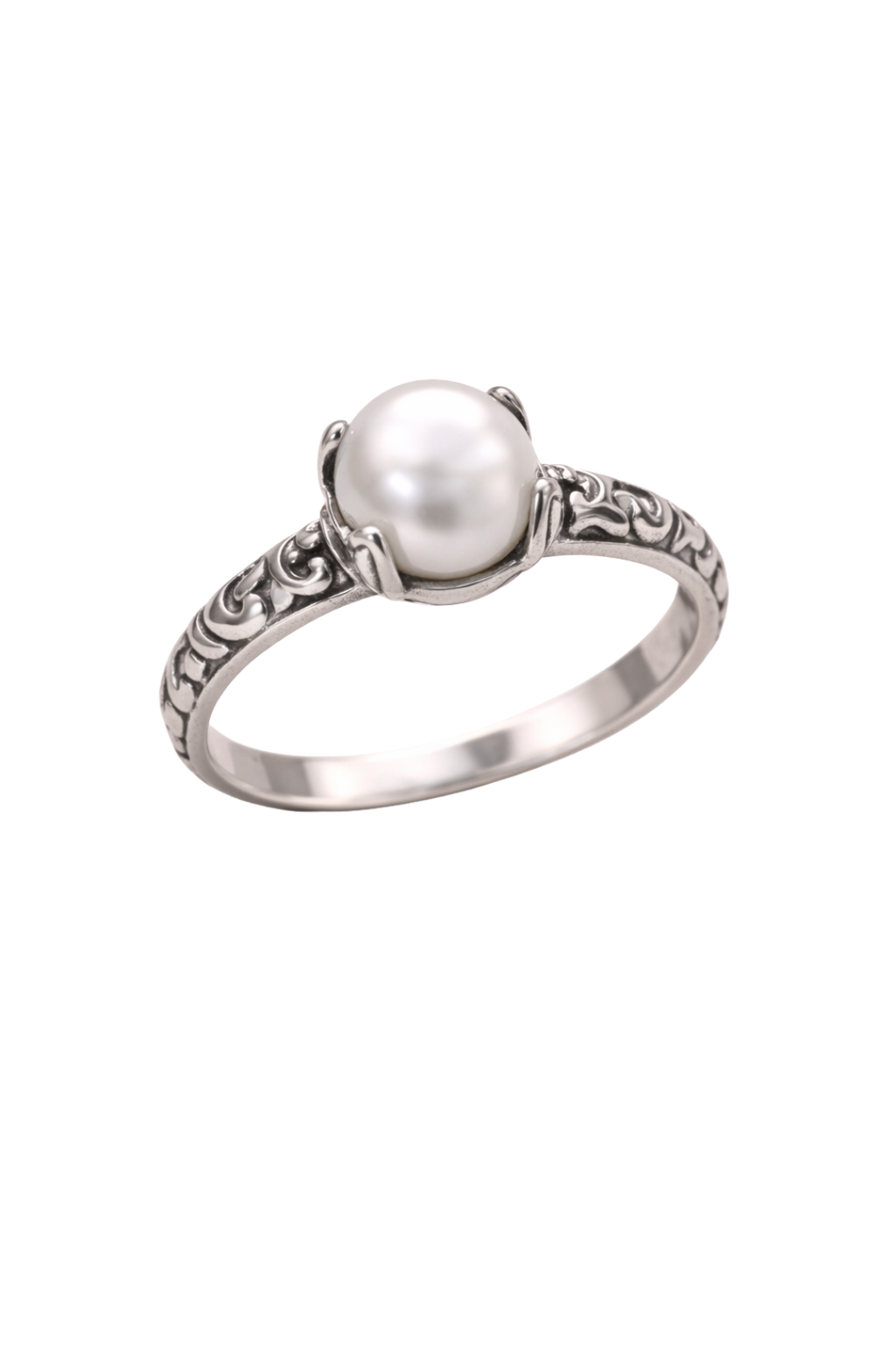 Freshwater Pearl Ring Handmade 925 Sterling Silver Minimalist Band
