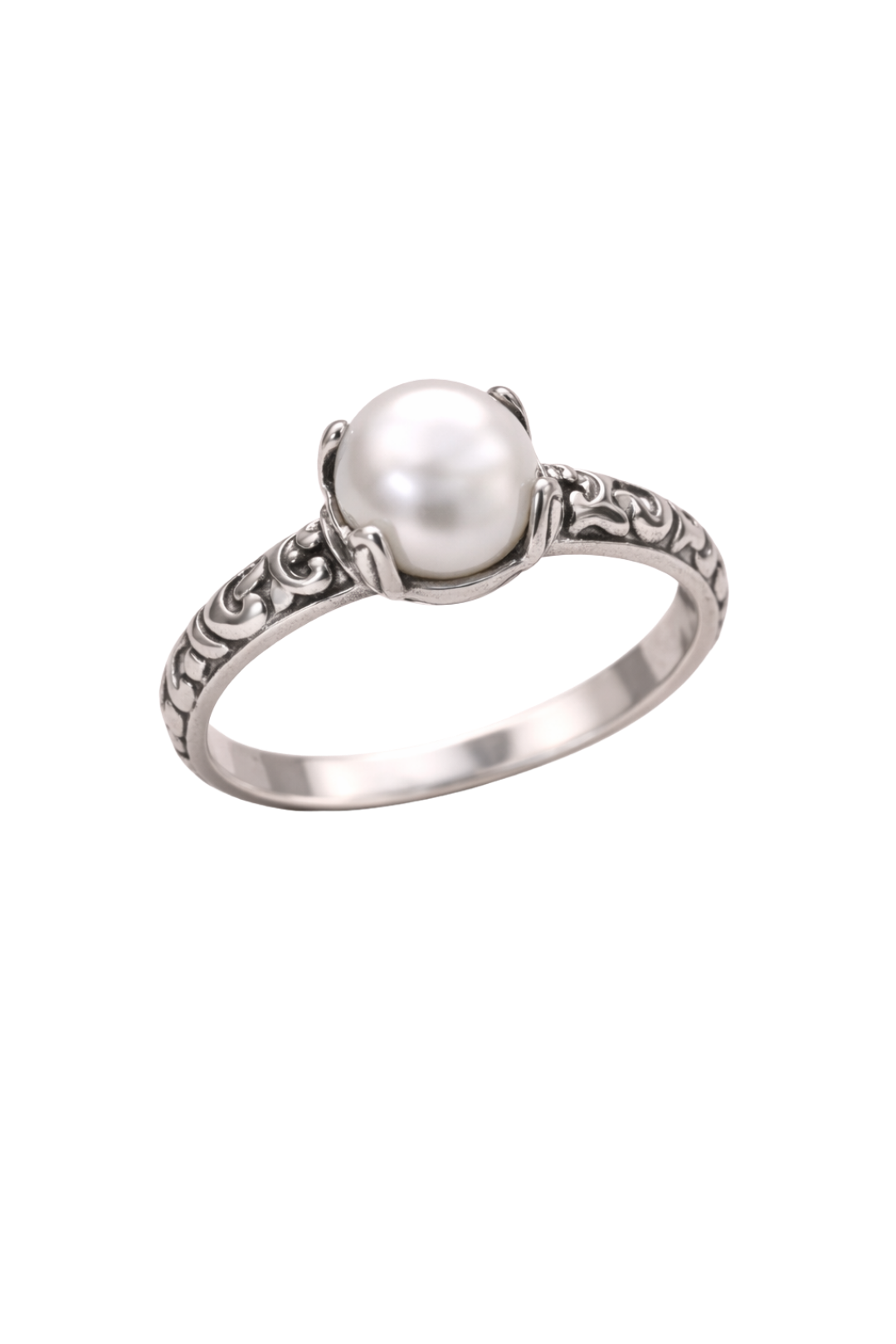 Freshwater Pearl Ring Handmade 925 Sterling Silver Minimalist Band